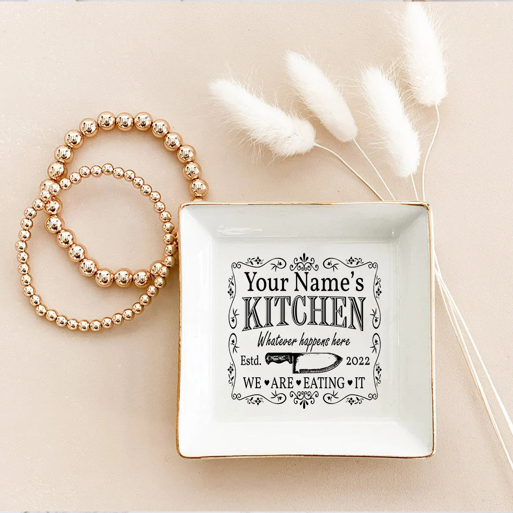 Whatever Happens Here We're Eating It - Personalized Cooking Jewelry Dish