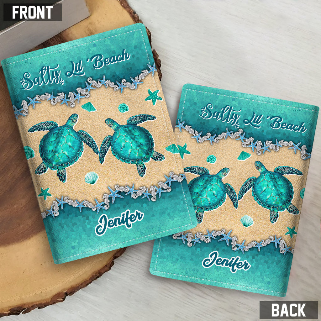 Salty Lil' Beach - Personalized Turtle Passport Holder