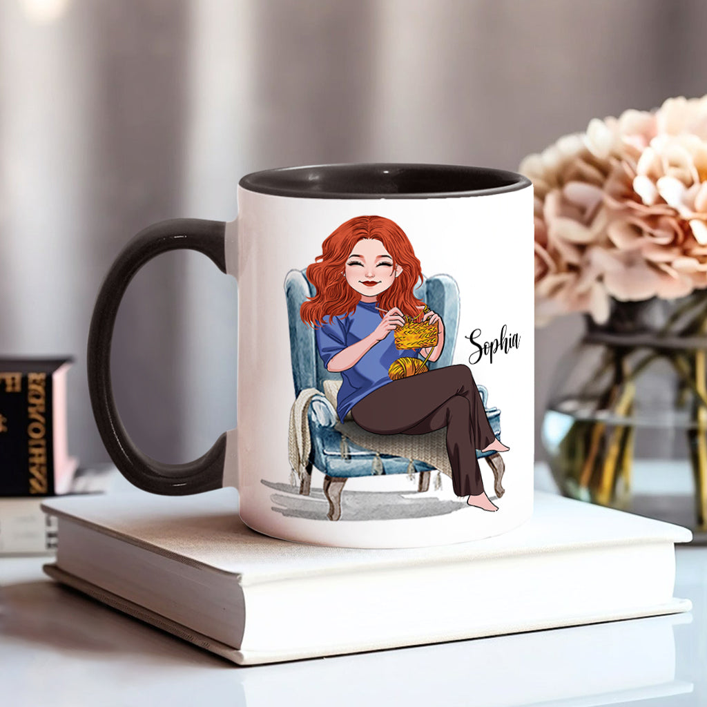 I'm A Hooker On My Spare Time - Personalized Crocheting Accent Mug