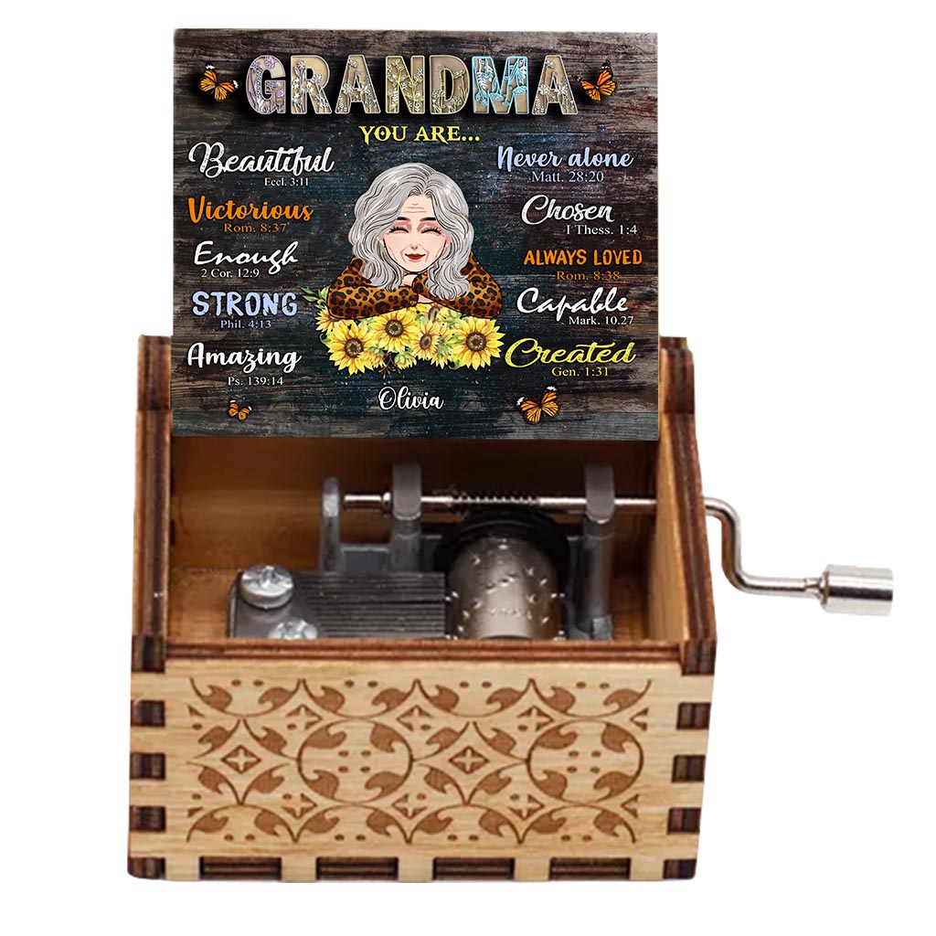 Mom You Are - Gift for mom, aunt, grandma - Personalized Hand Crank Music Box