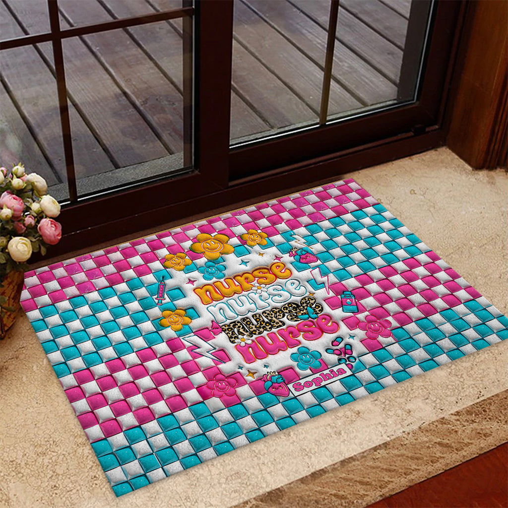 Nurse Life - Nurse gift for mom, her, wife, girlfriend, friend - Personalized Doormat