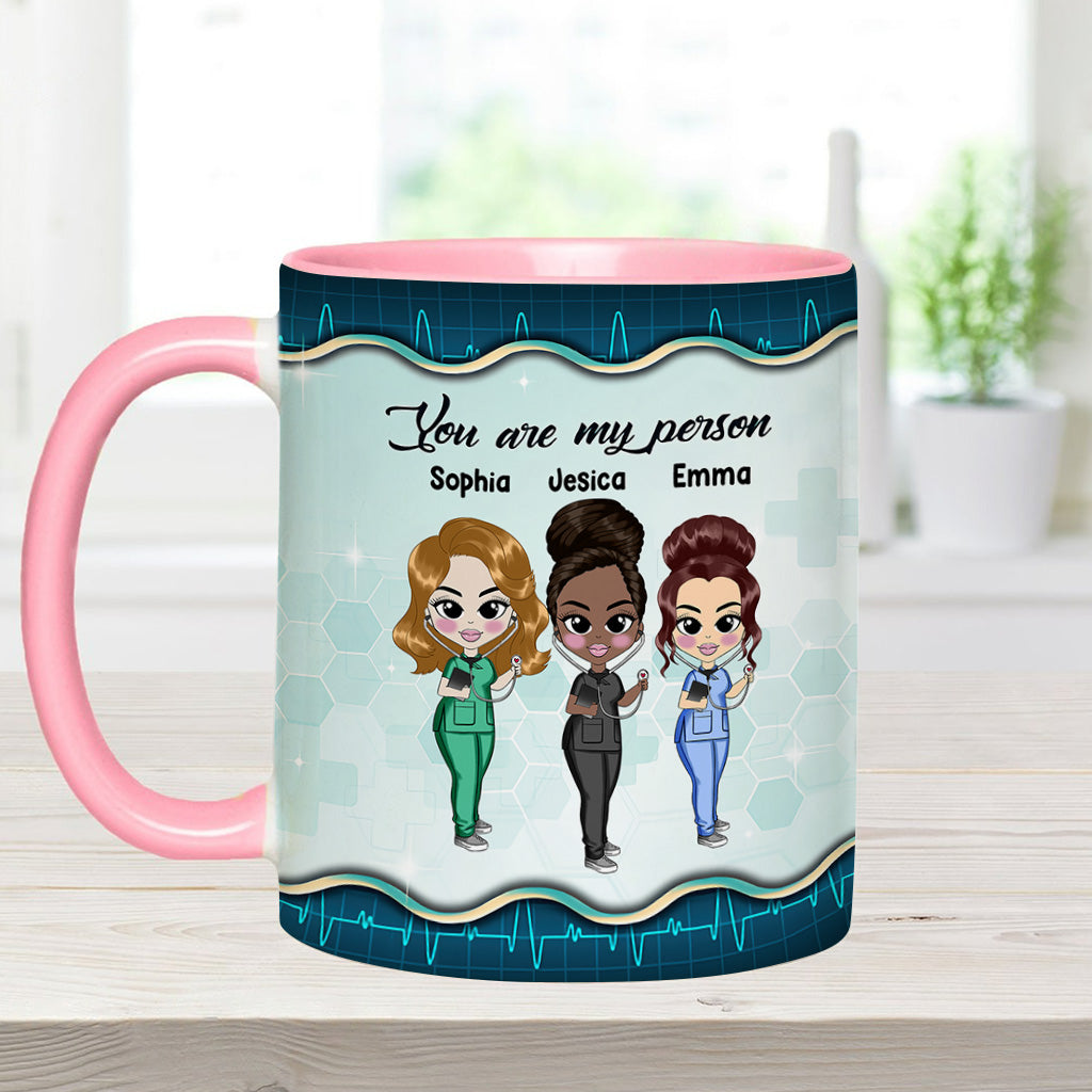 Chance Made Us Coworkers - Personalized Nurse Accent Mug