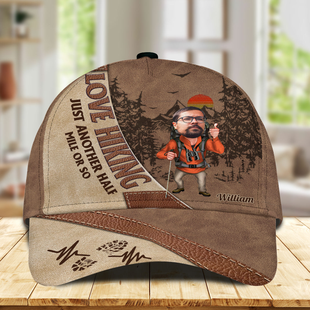 Just Another Half Mile Or So - Personalized Hiking Classic Cap