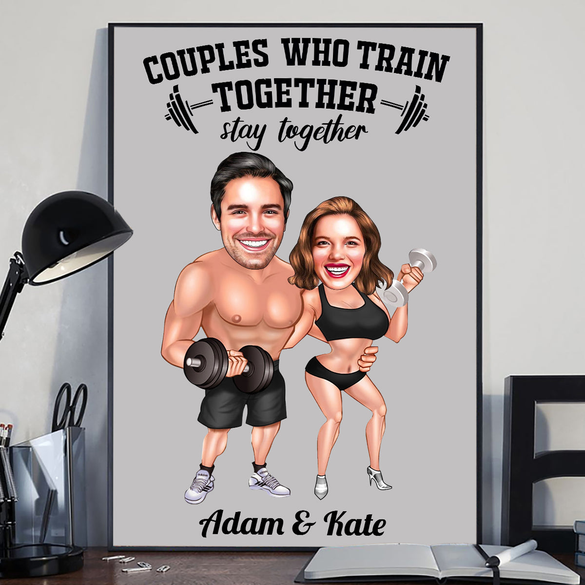 Couples Who Train Together - Personalized Fitness Canvas And Poster