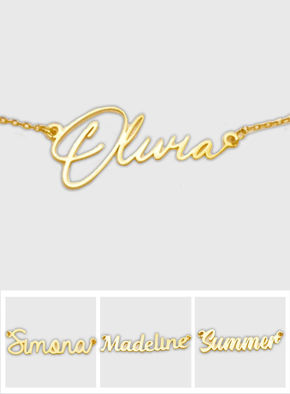 Custom Name - Personalized Family Name Necklace