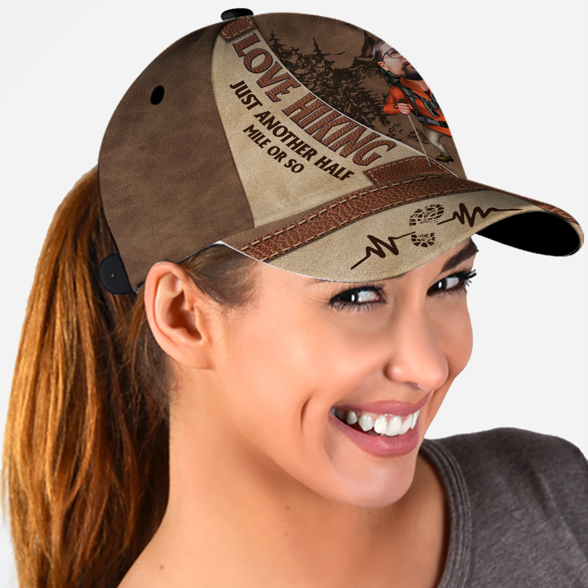 Just Another Half Mile Or So - Personalized Hiking Classic Cap