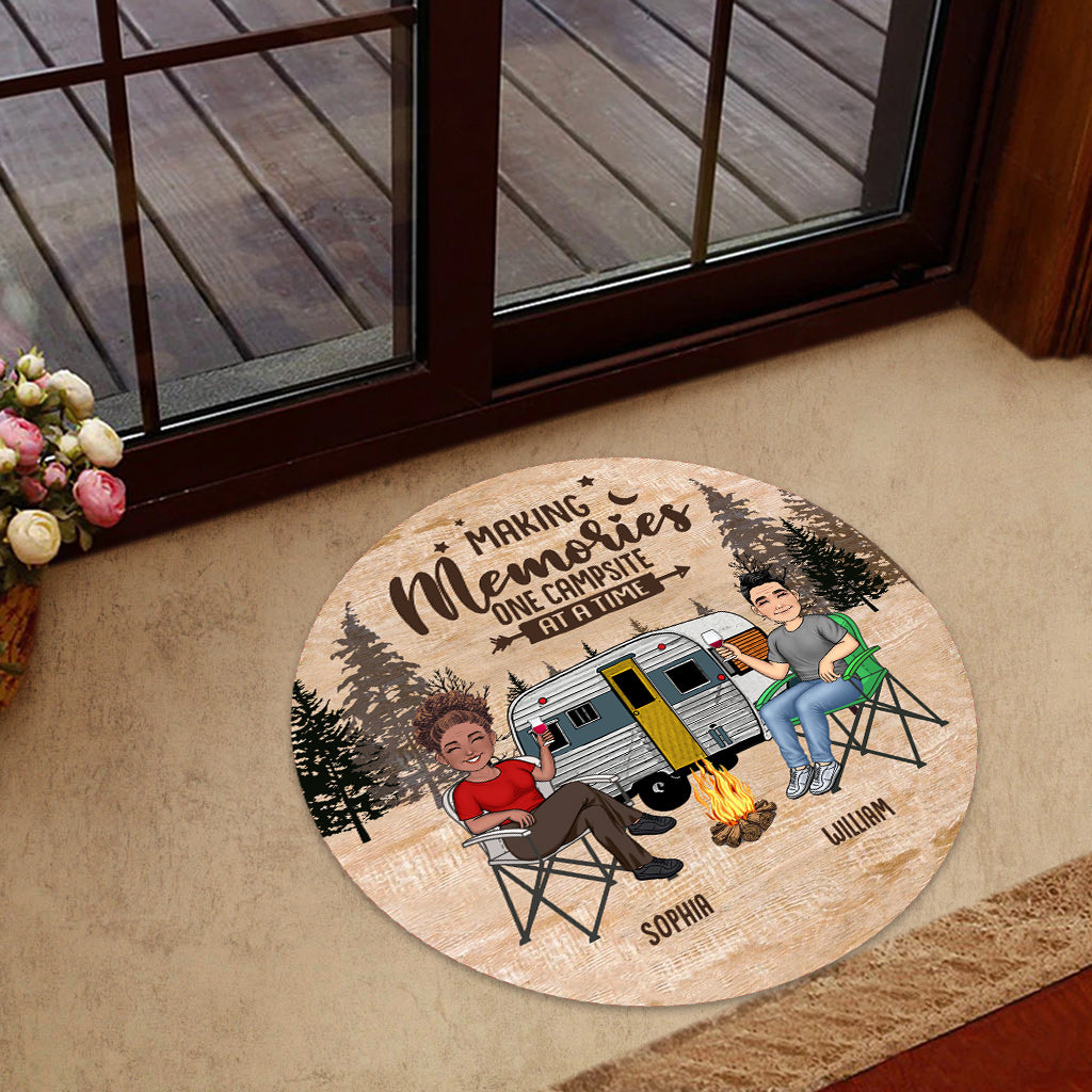 Buy: Travel Trailer Happy Campers Personalized Doormat