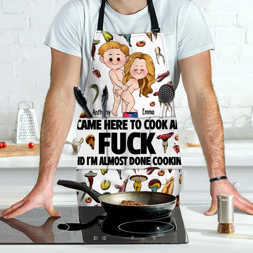 I Came Here To Cook - Personalized Couple Apron