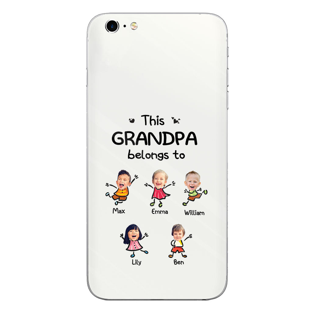 This Grandpa Belongs To - Personalized Grandpa Clear Phone Case