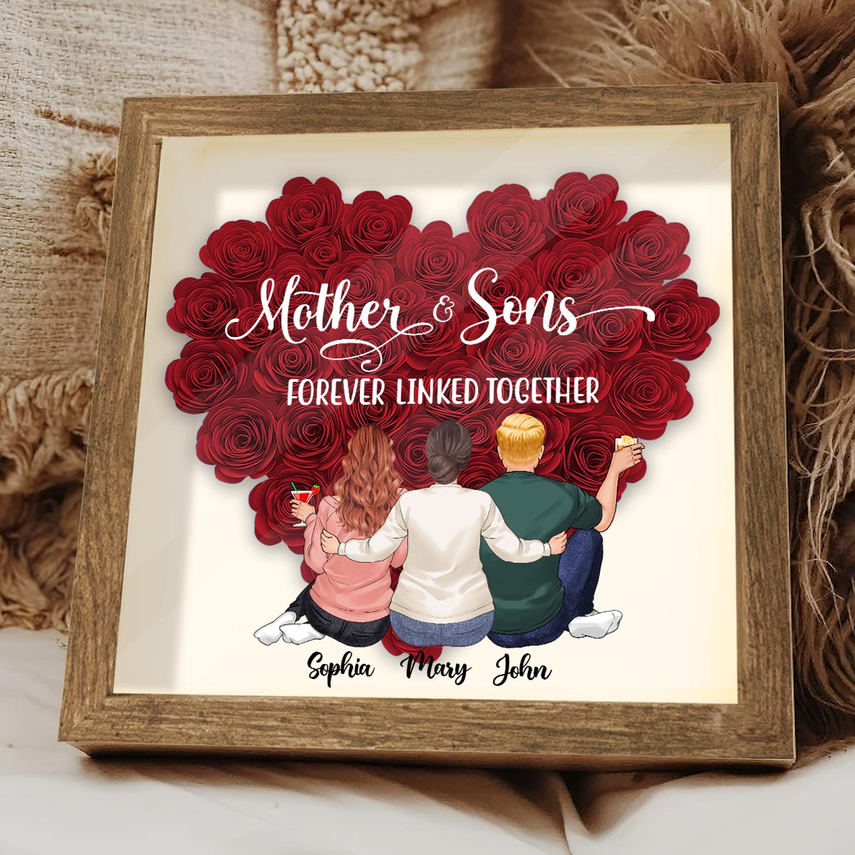 Discover Mother And Daughters - Custom Gift For Family Members Personalized Flower Frame Box