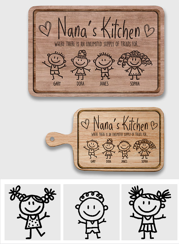 Personalized Cutting Board for Grandma's Kitchen - The BananaNana Shoppe