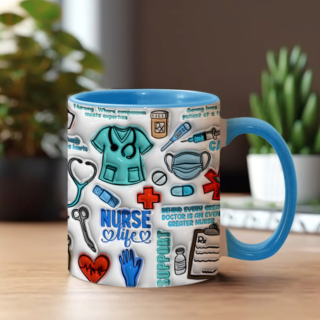 Nurse Life - Personalized Nurse Accent Mug