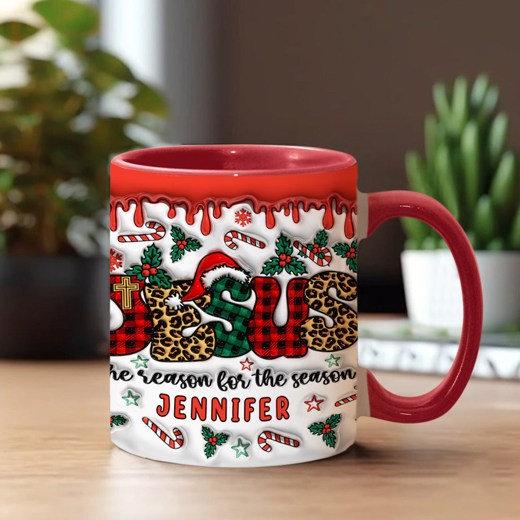 The Reason For The Season - Personalized Christian Accent Mug