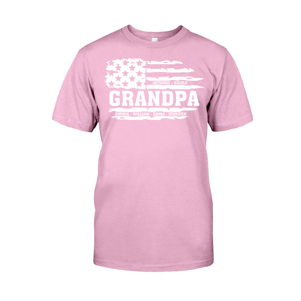 Grandpa US Flag - Personalized Grandpa T-shirt & Hoodie