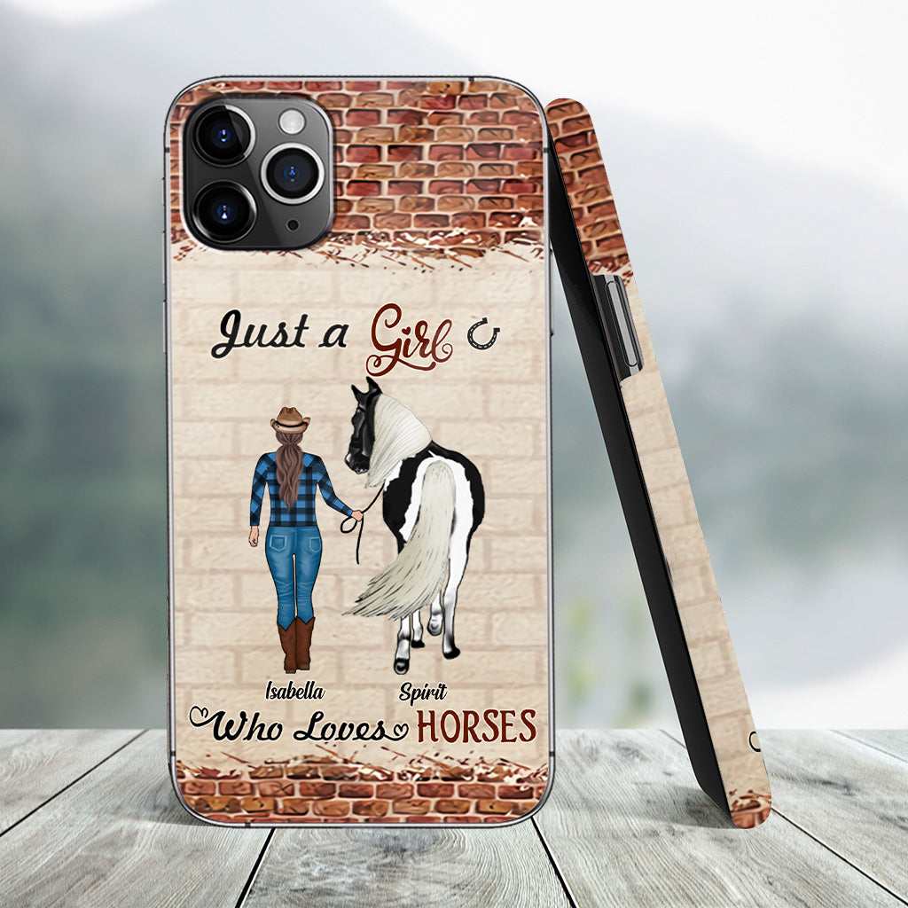 Just A Girl Who Loves Horses - Personalized Horse Phone Case