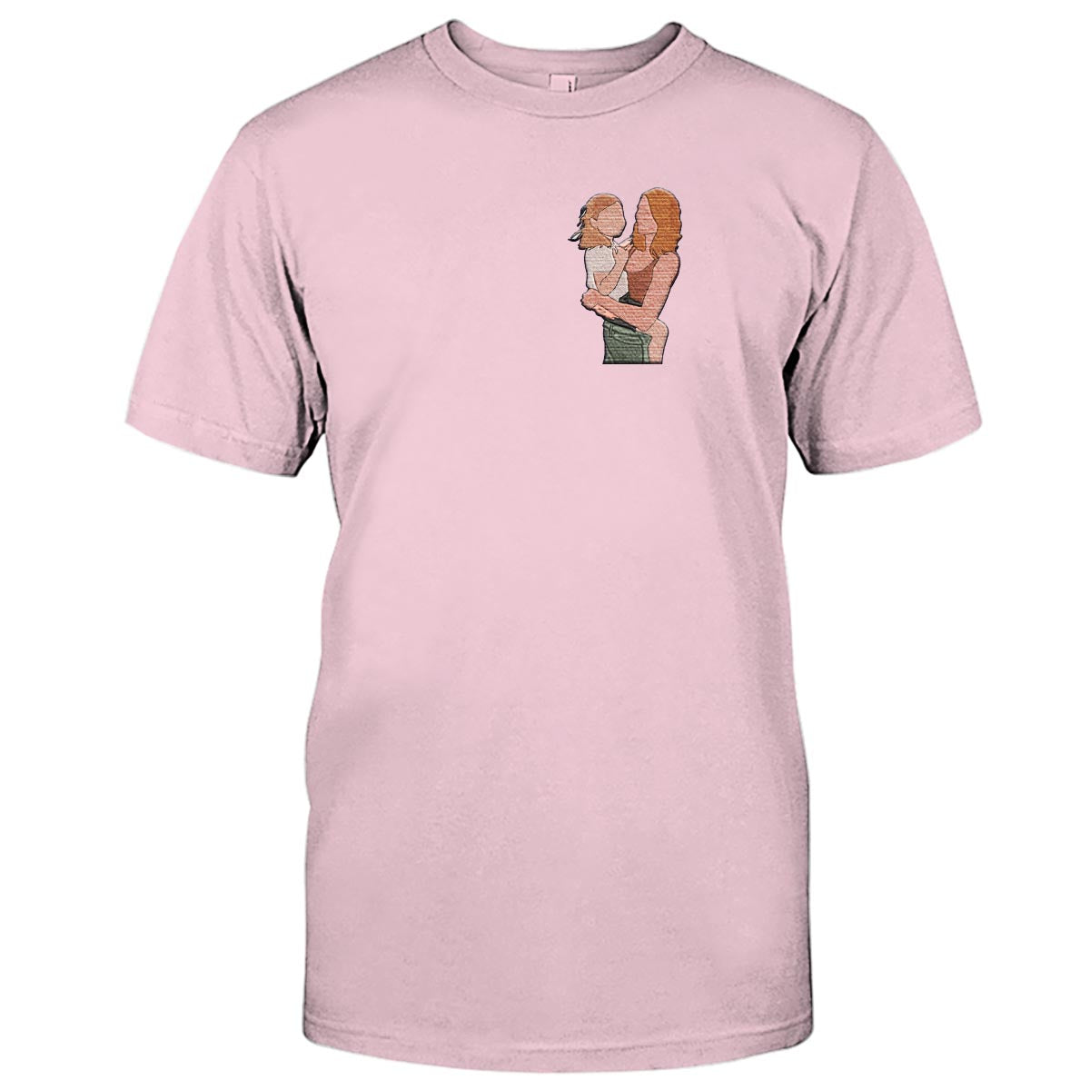 Custom 2D Photo - Personalized Aunt Embroidered T-shirt