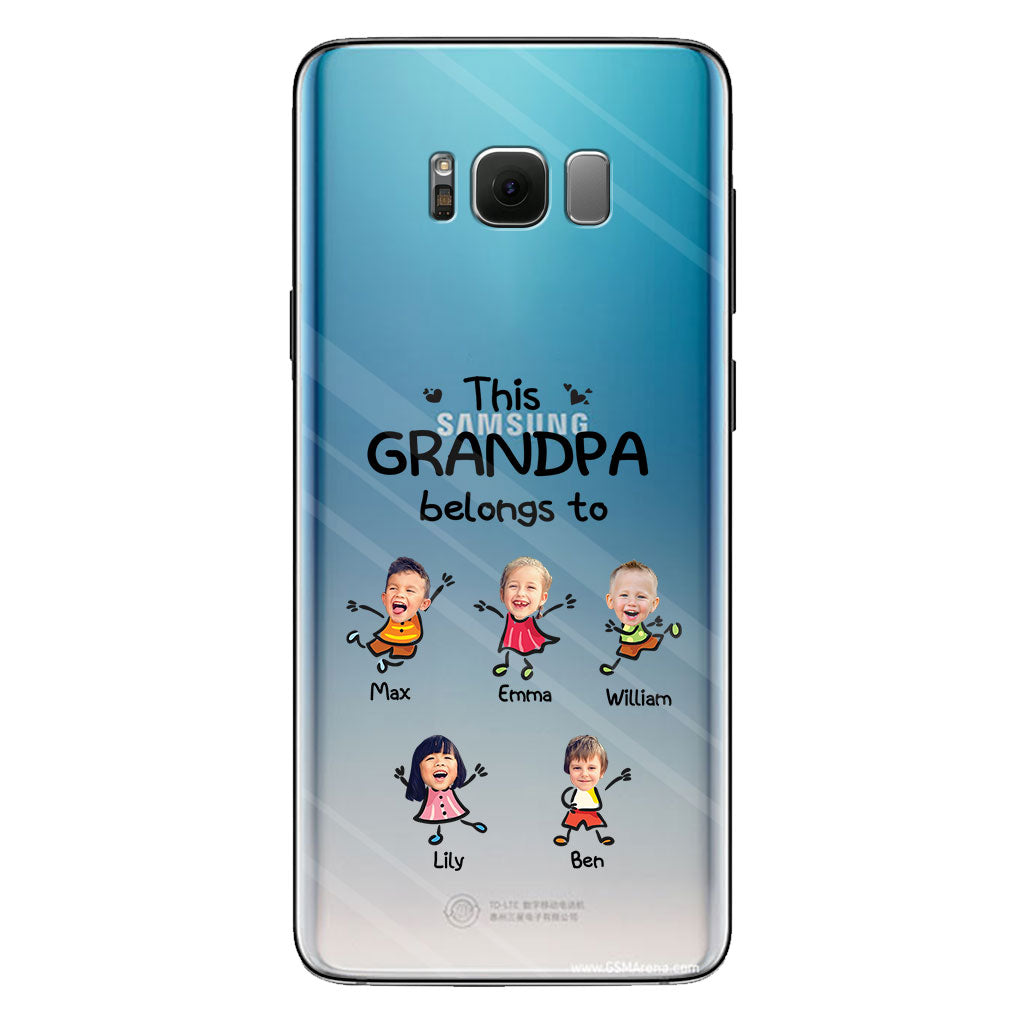 This Grandpa Belongs To - Personalized Grandpa Clear Phone Case