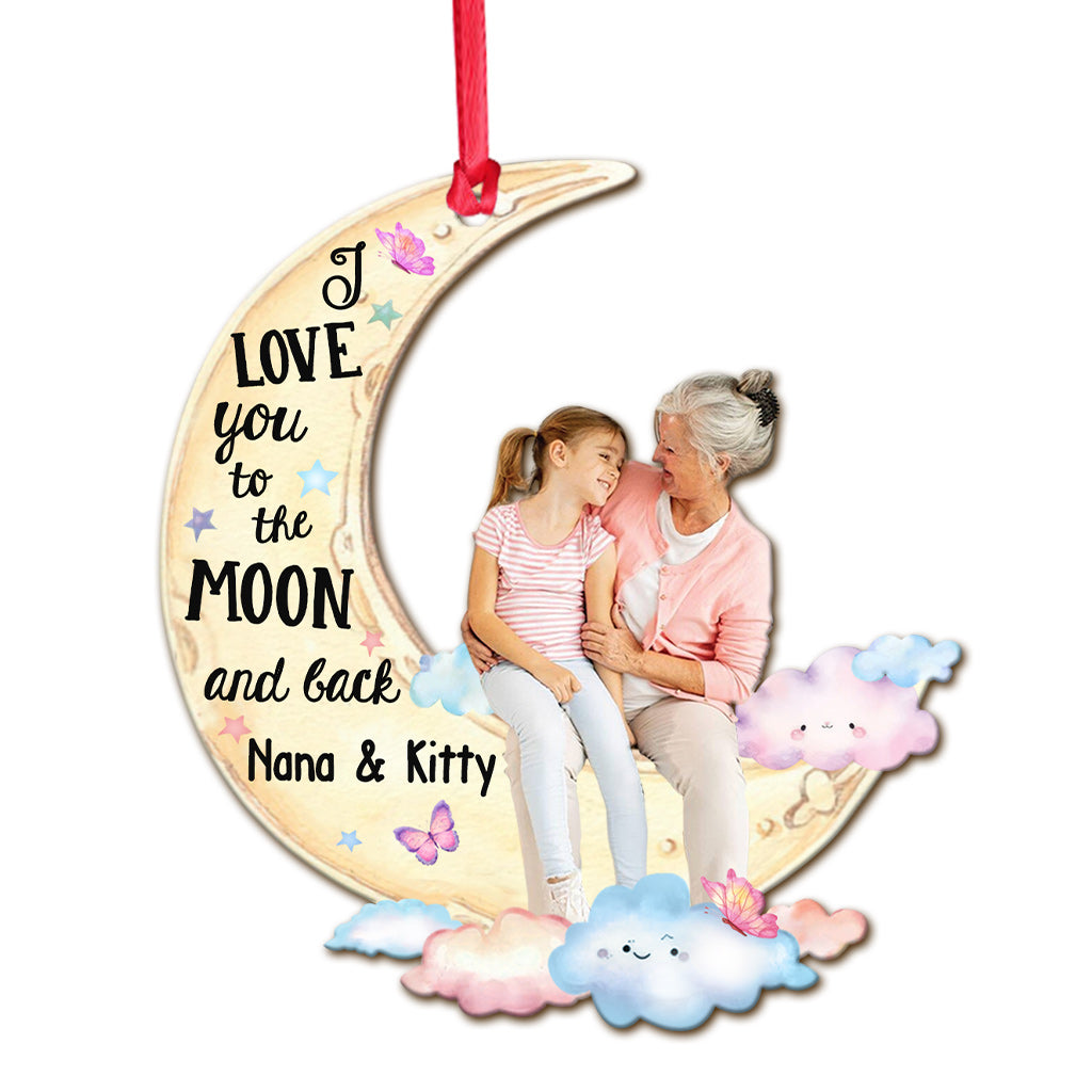 I Love You To The Moon And Back - Personalized Grandma Ornament