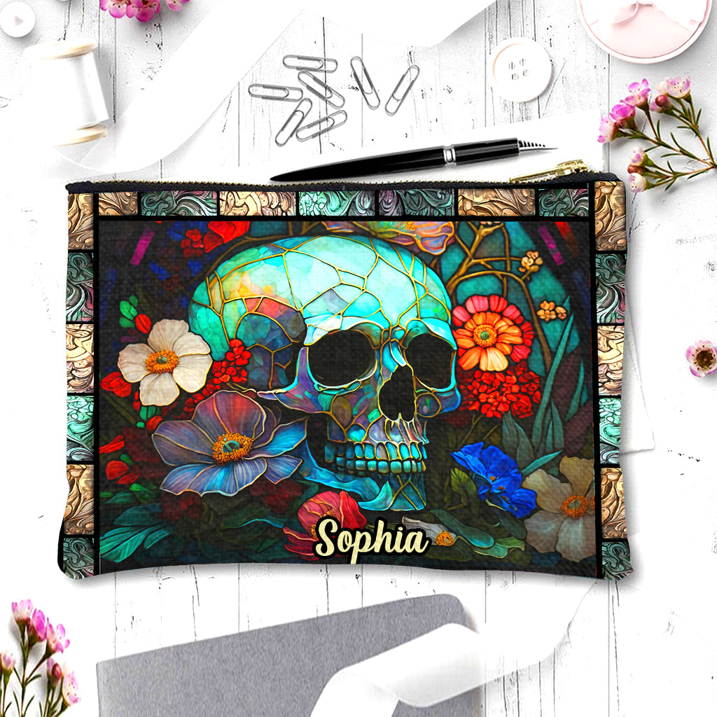 Discover Floral Skull - Personalized Skull Pouch