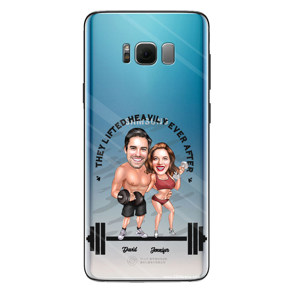 They Lifted Heavily Ever After - Personalized Fitness Clear Phone Case