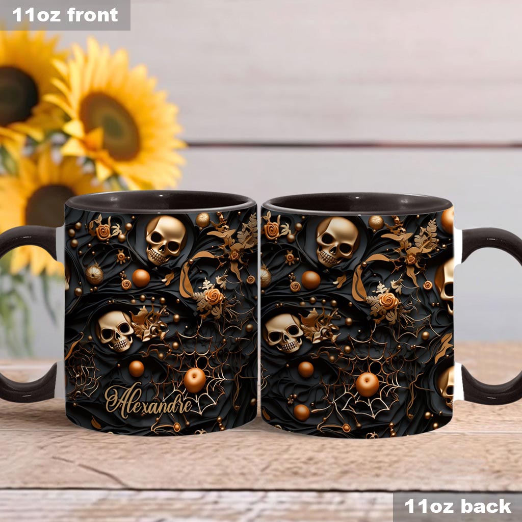 Gold Skull - Personalized Skull Accent Mug