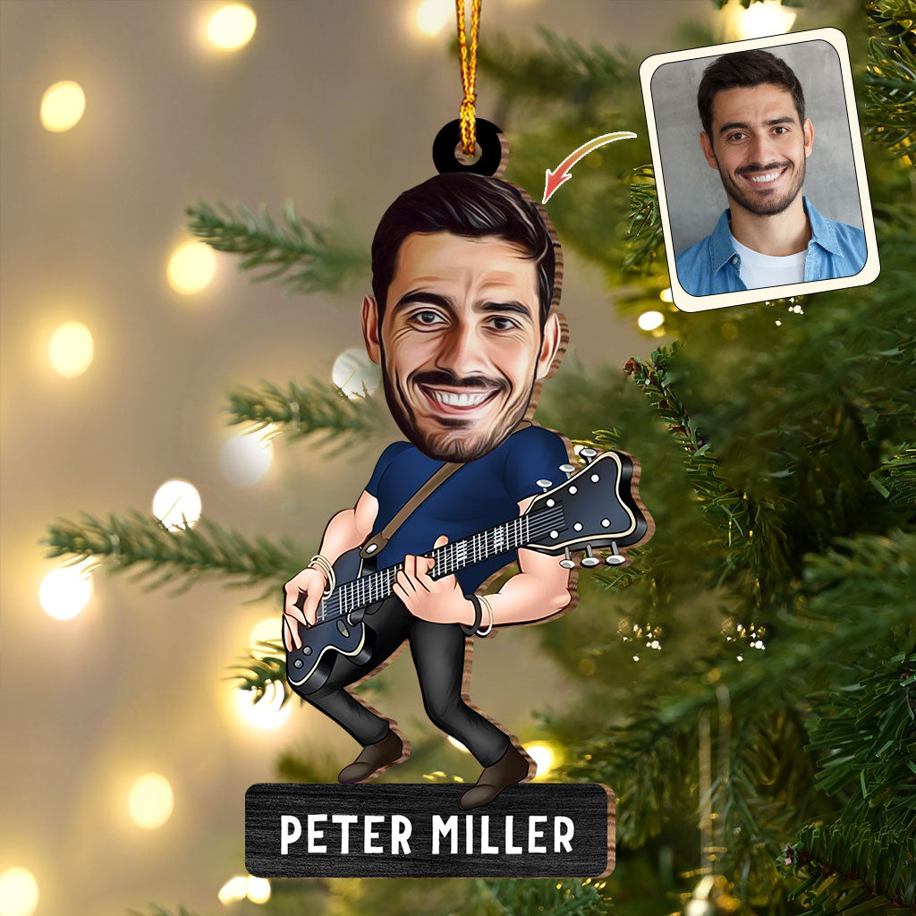 Funny Guitarist - Guitar gift for husband, him, boyfriend, father, son - Personalized Ornament