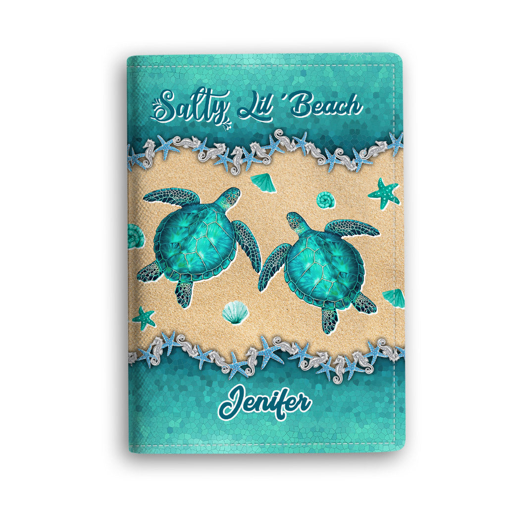 Salty Lil' Beach - Personalized Turtle Passport Holder