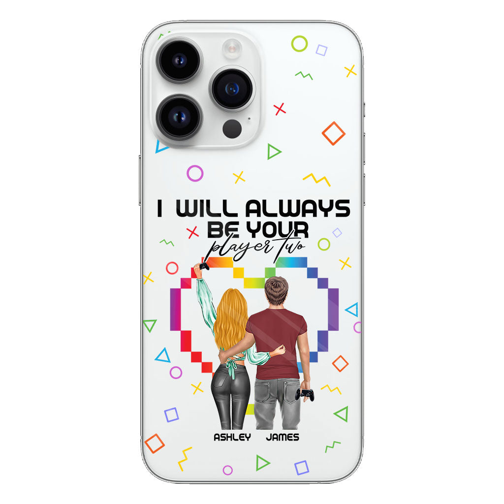 I Will Always Be Your Player Two - Personalized Video Game Clear Phone Case