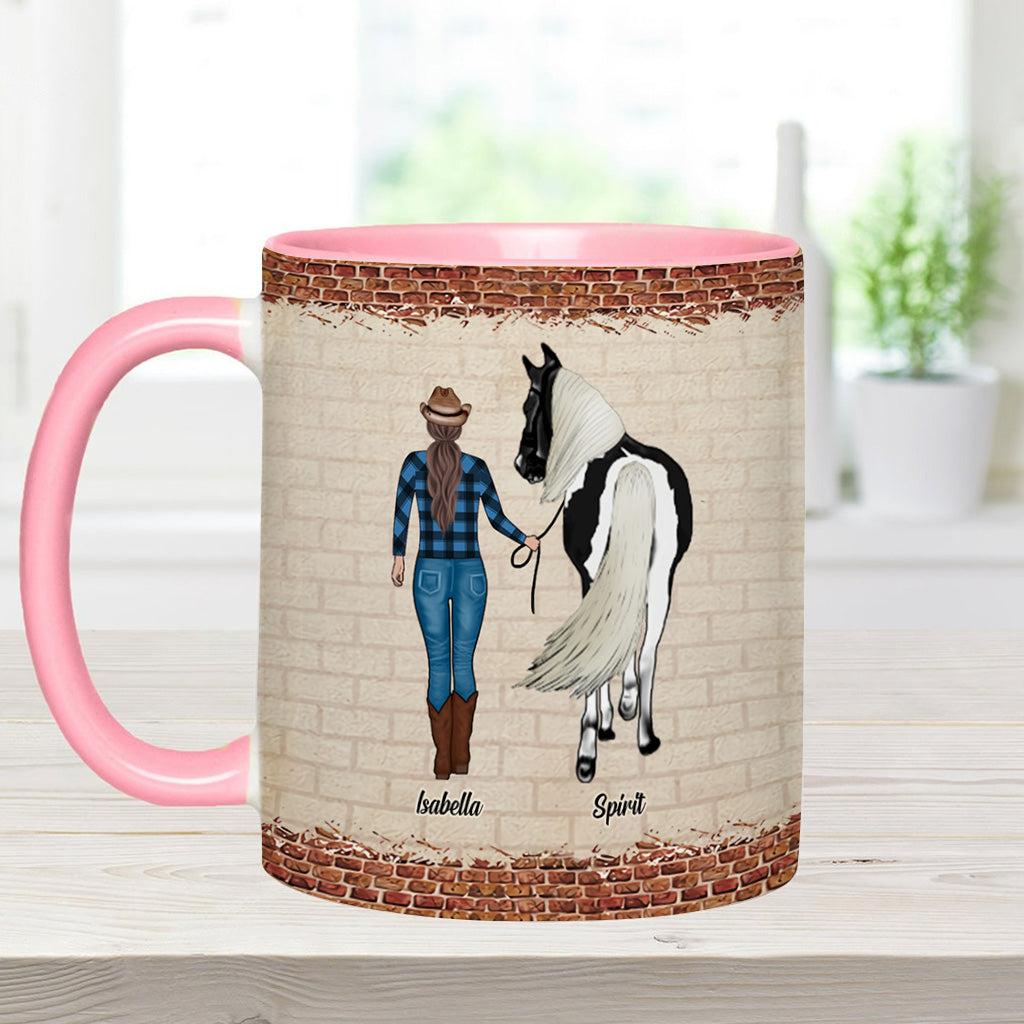 Just A Girl Who Loves Horses - Personalized Horse Accent Mug
