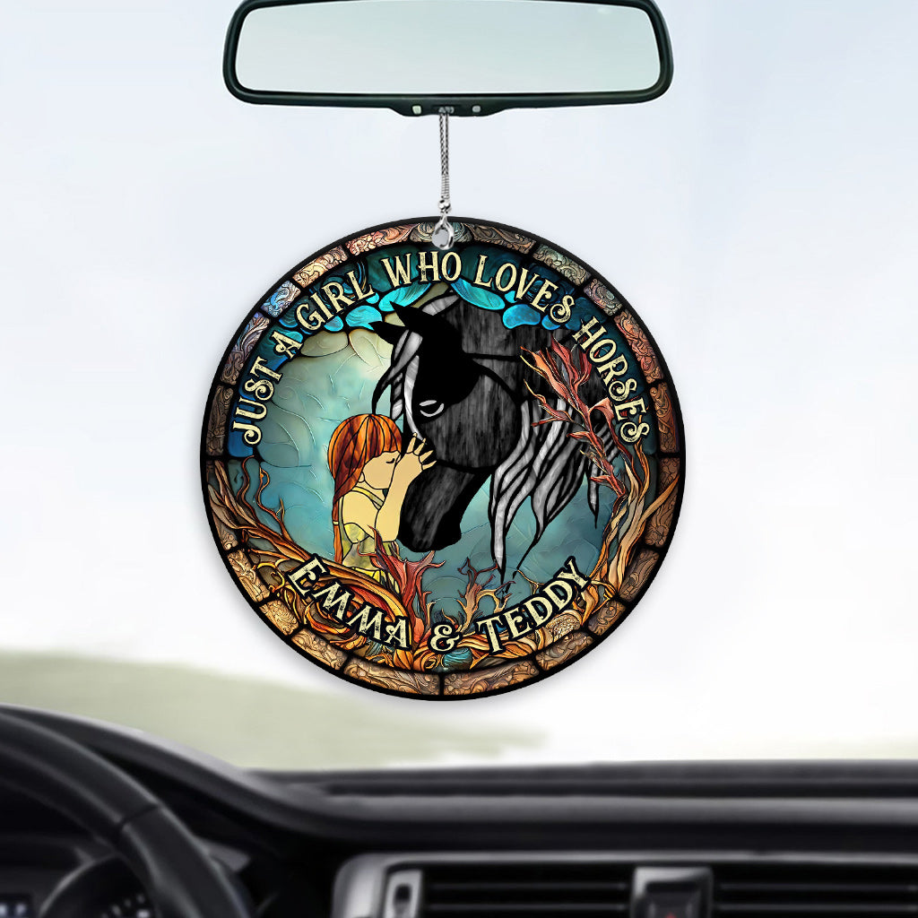 Just A Girl Who Loves Horses - Personalized Horse One-sided Car Ornament