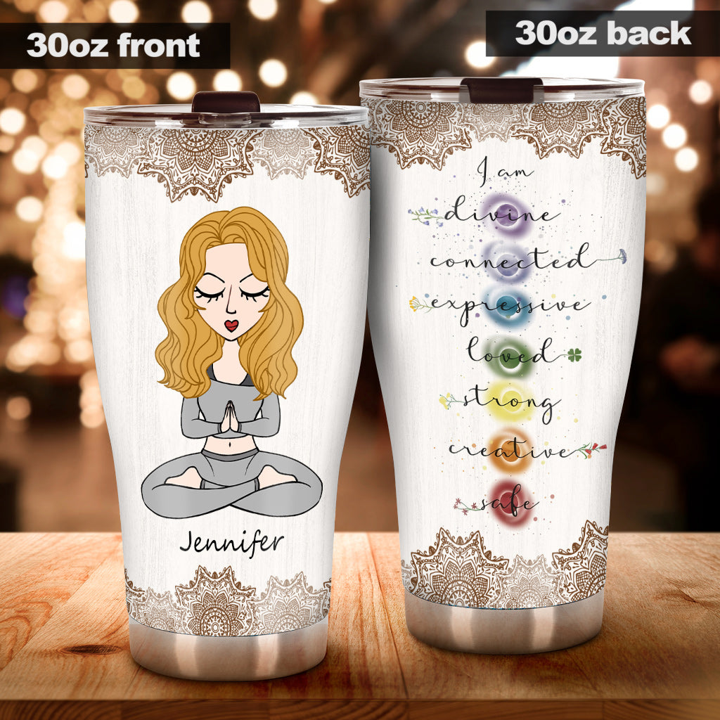 I Am Divine - Personalized Yoga Tumbler