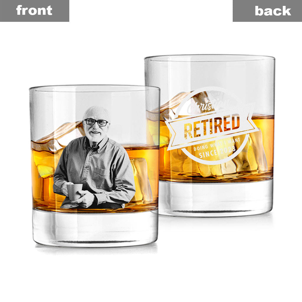 Retired Doing What I Want - Personalized Retired Rock Glass