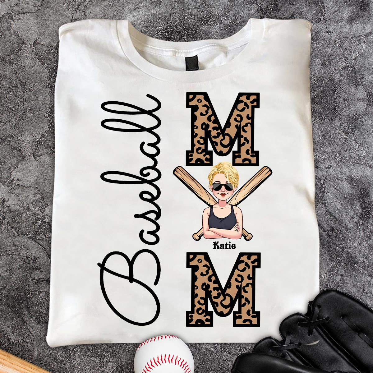 Baseball Mom - Personalized Baseball T-shirt and Hoodie