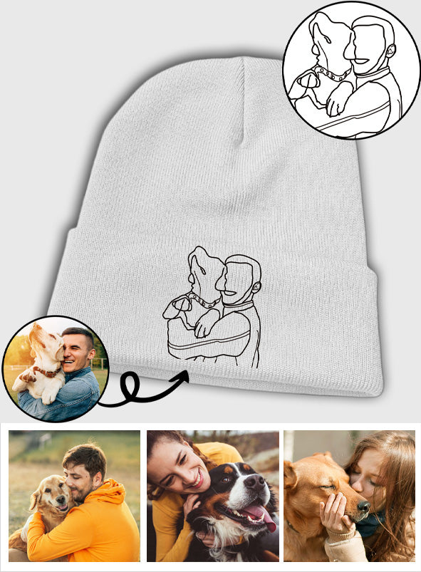 Custom Photo - Personalized Dog Embroidered Beanie