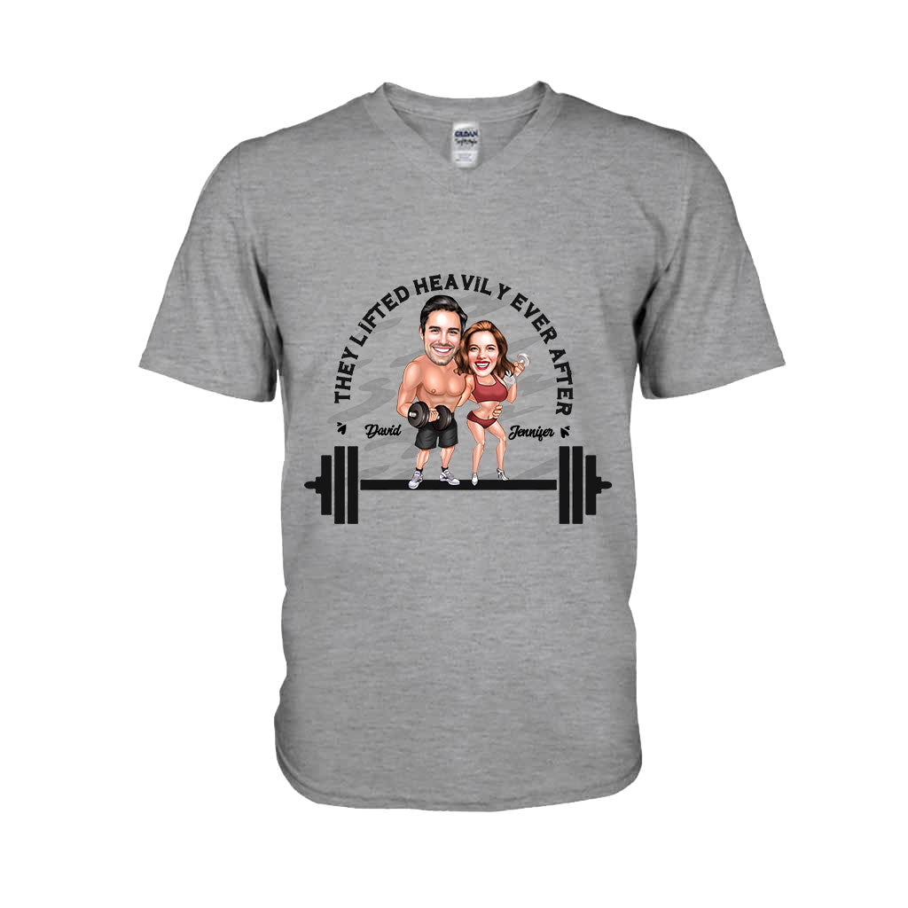 They Lifted Heavily Ever After - Personalized Fitness T-shirt And Hoodie