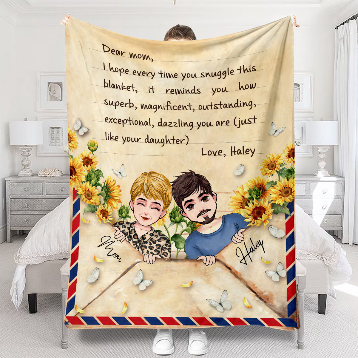 Mama Personalized Blanket, Dear Mama Blanket, Blanket for Mama