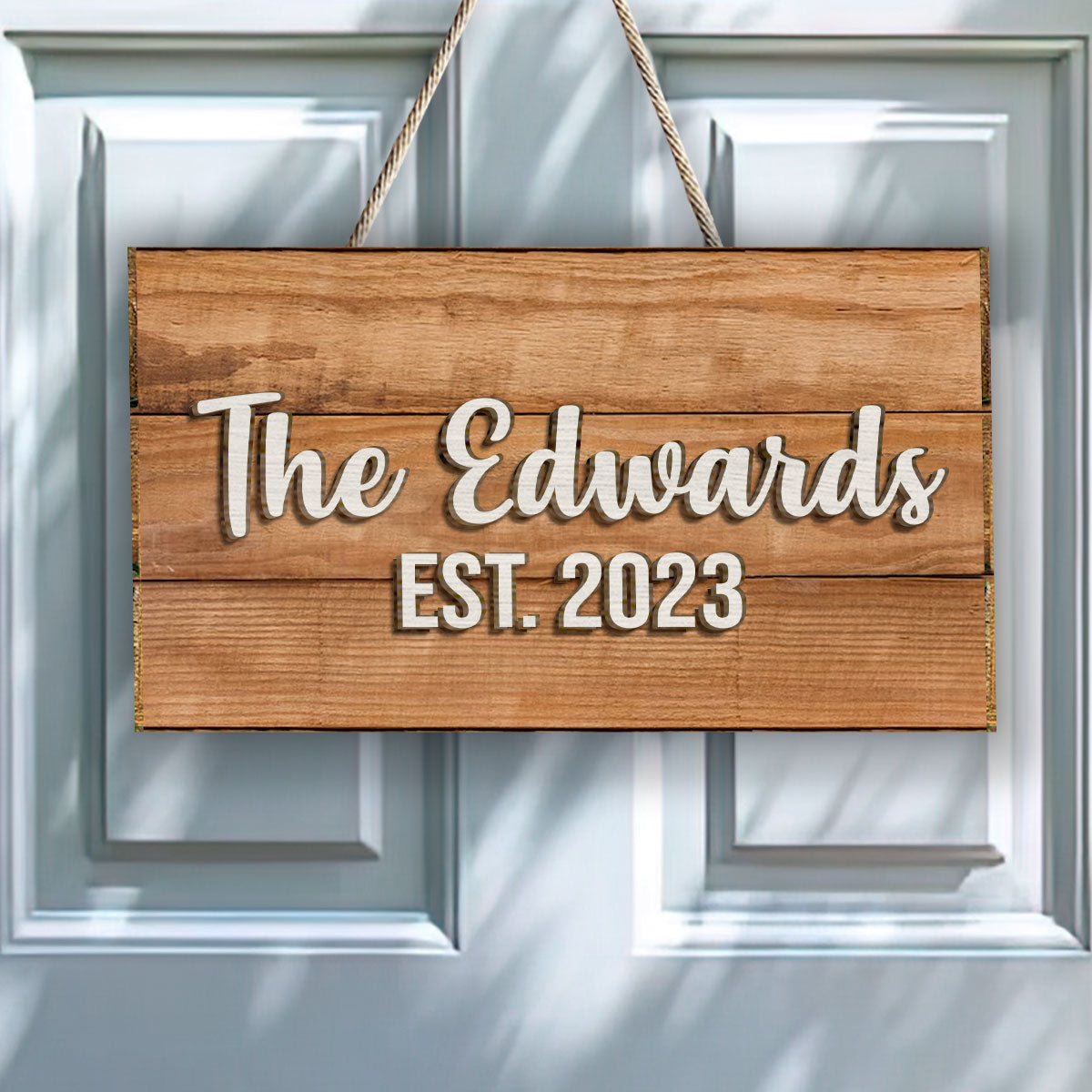 Our Family - Personalized Housewarming 2 Layered Wood Sign / Wood Plaque