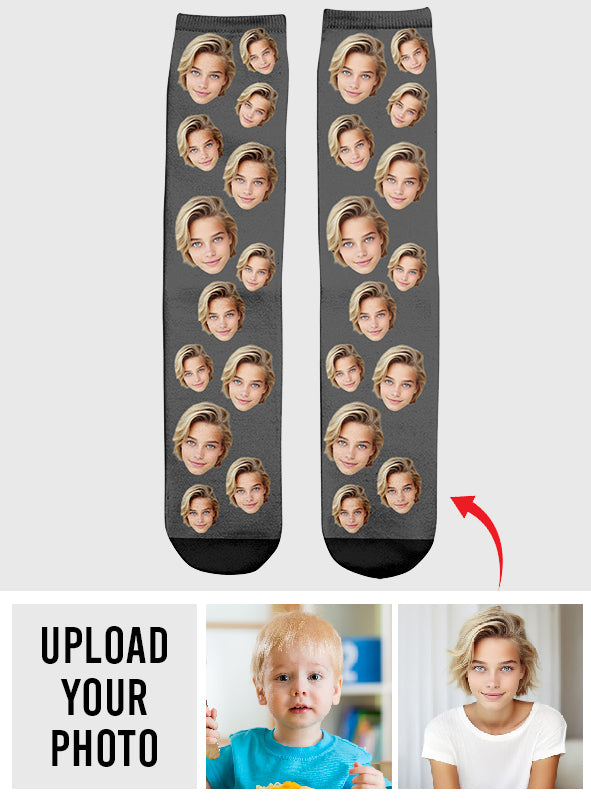 Custom Face - Personalized granddaughter Socks