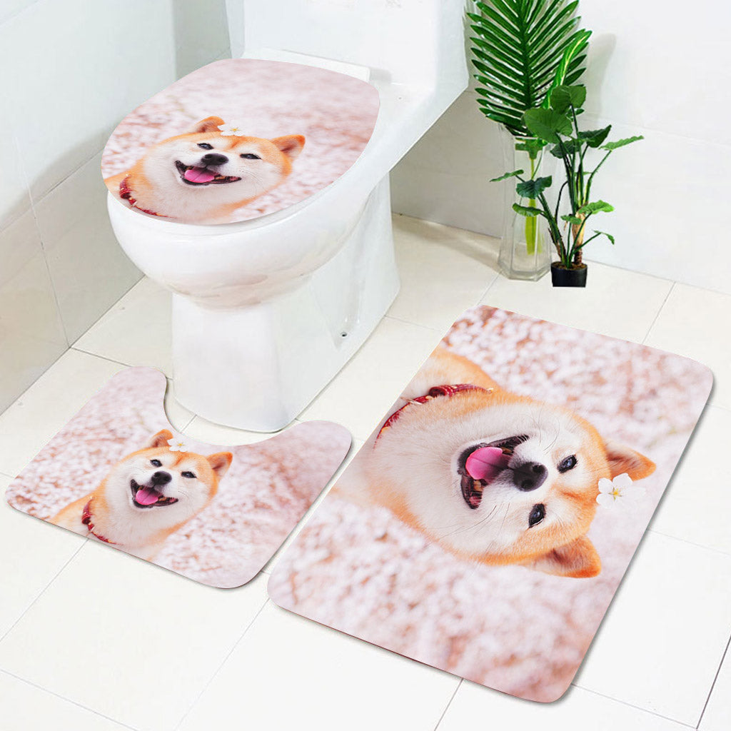 Any Pet Photo - Personalized Dog Bathroom Mats Set