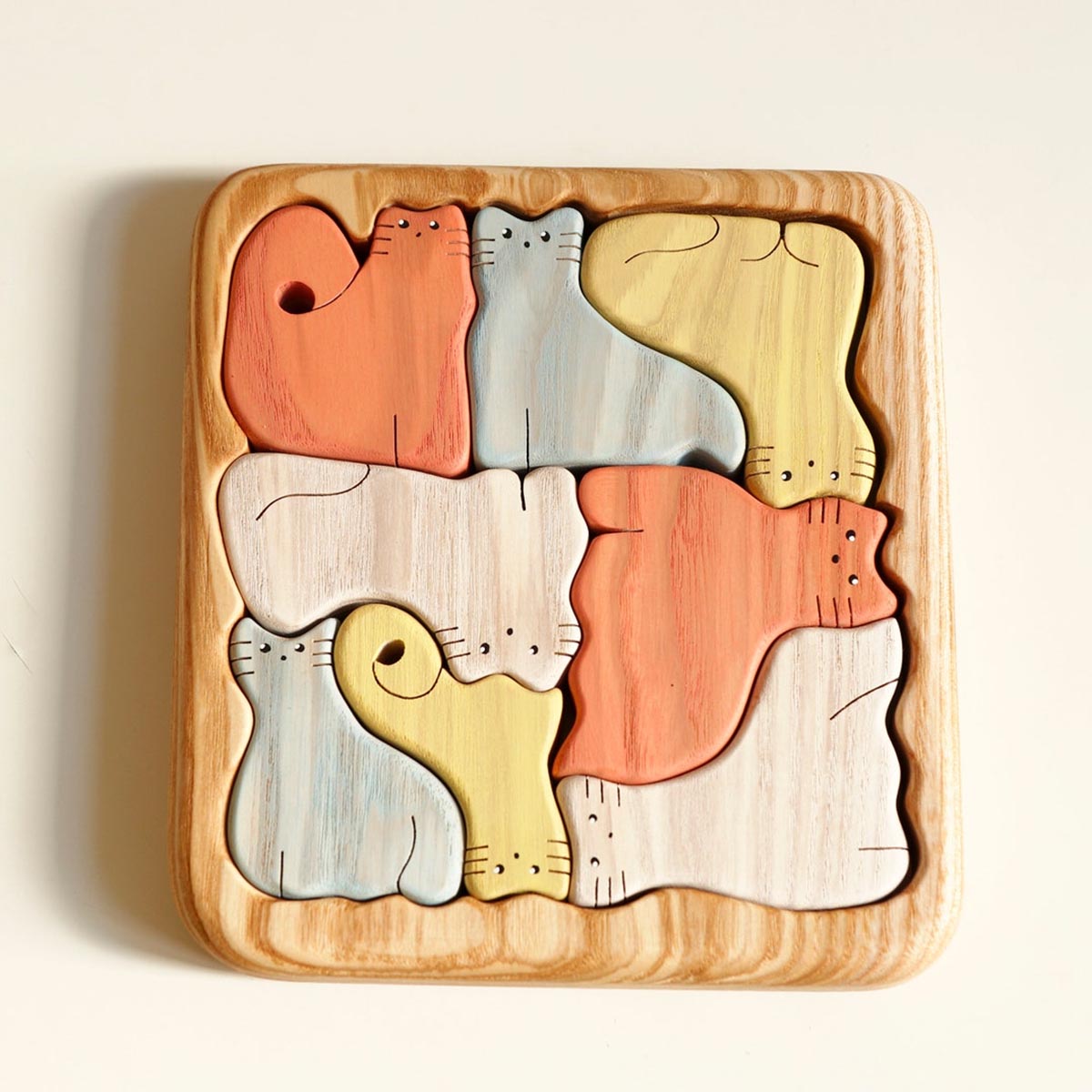 Cat Puzzle - Gift for cat lovers - Personalized Wooden Puzzle