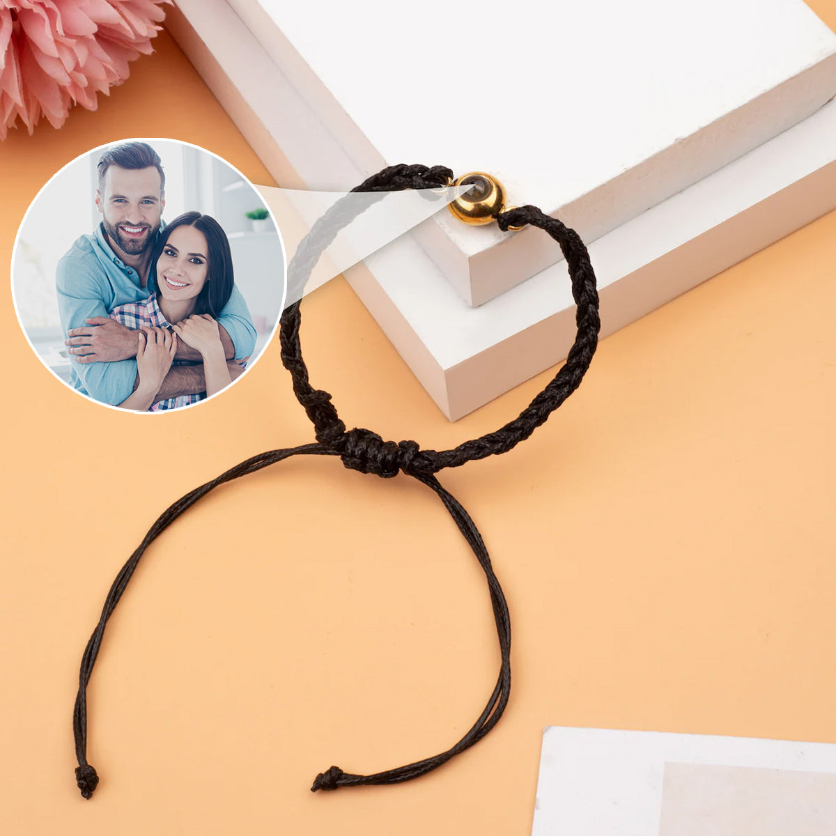 Custom Projection Bracelet - Personalized Couple