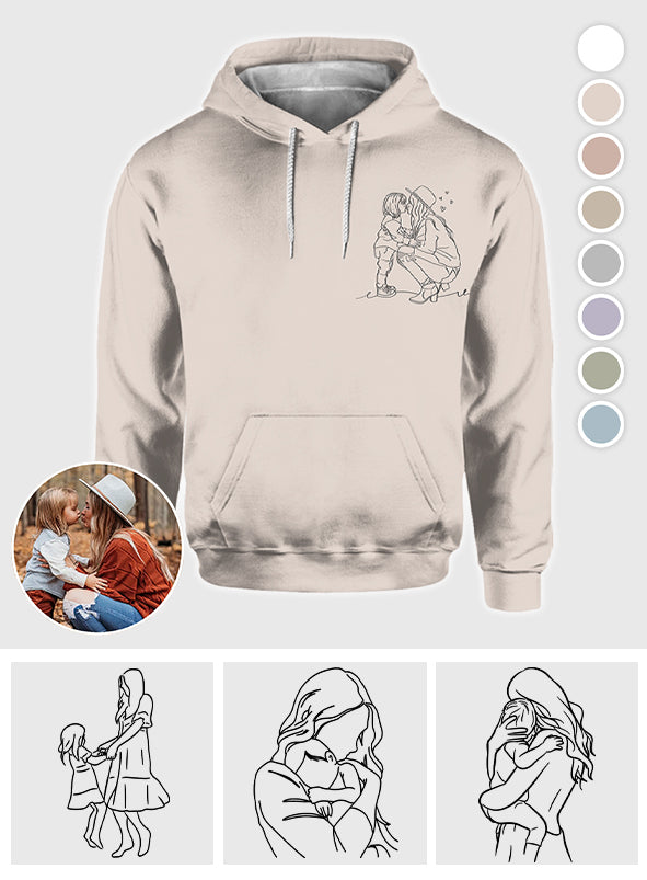 Line Drawing - Personalized Step Mom All Over Shirt