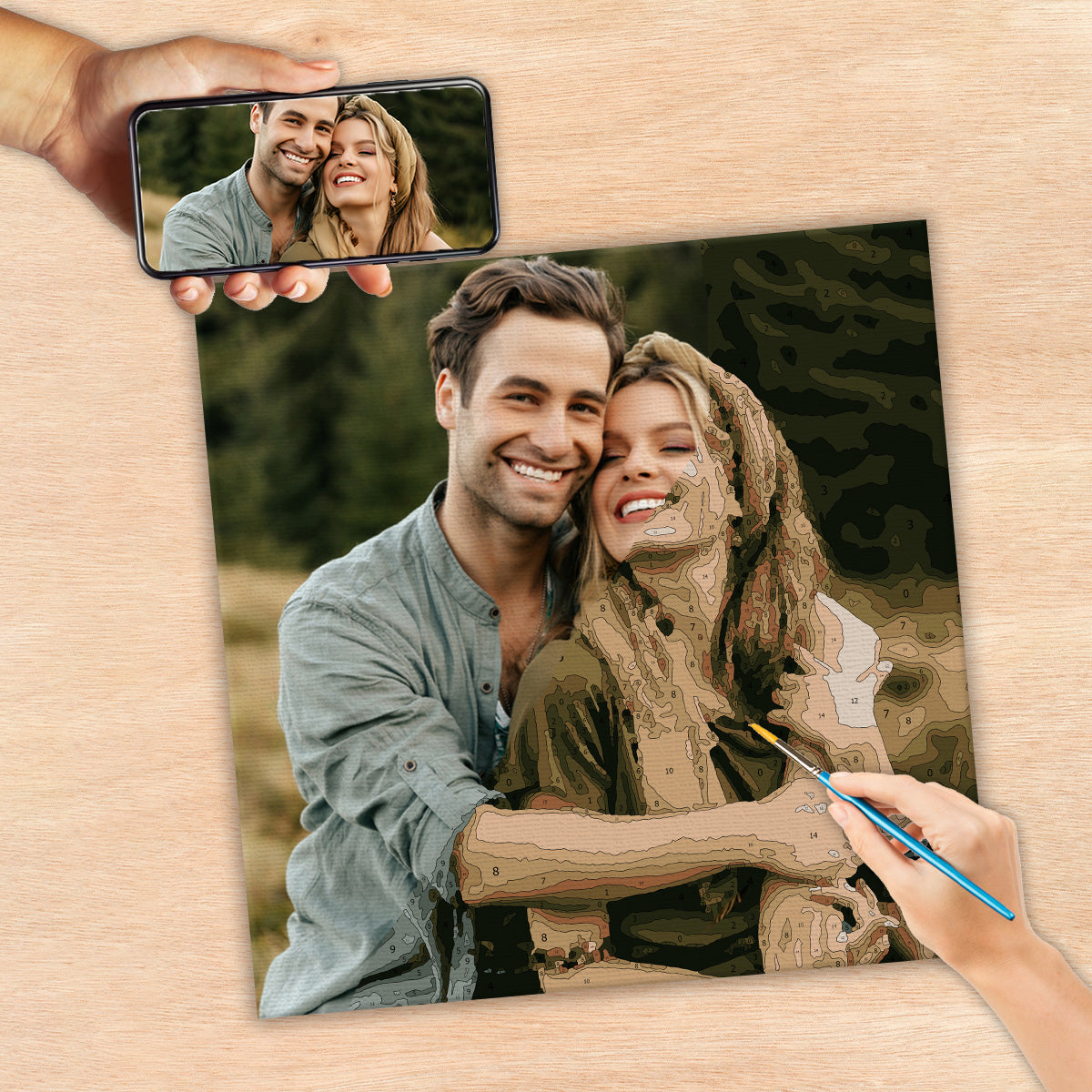 Custom Photo - Personalized Couple Paint By Numbers Kit