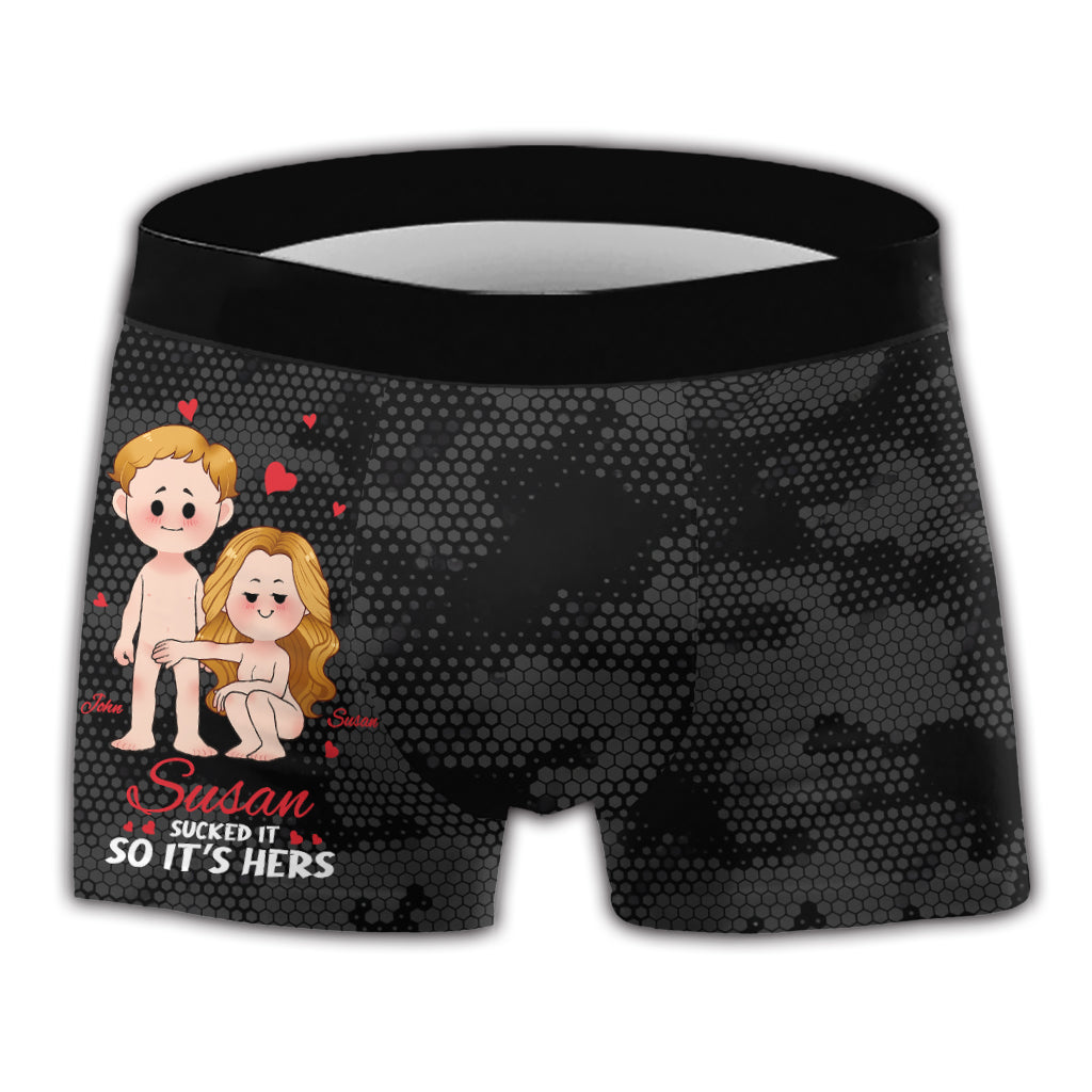 Sucked It So It’s Mine - Personalized Couple Men's Boxer Briefs