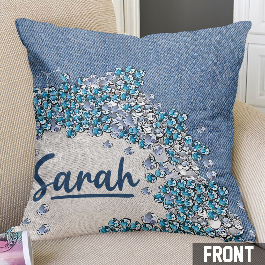 Turtle Bling - Personalized Turtle Throw Pillow