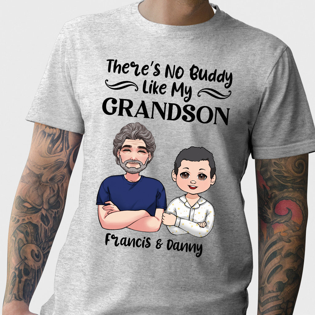 There Is No Buddy Like My Grandson/Granddaughter - Gift for grandpa - Personalized T-shirt And Hoodie