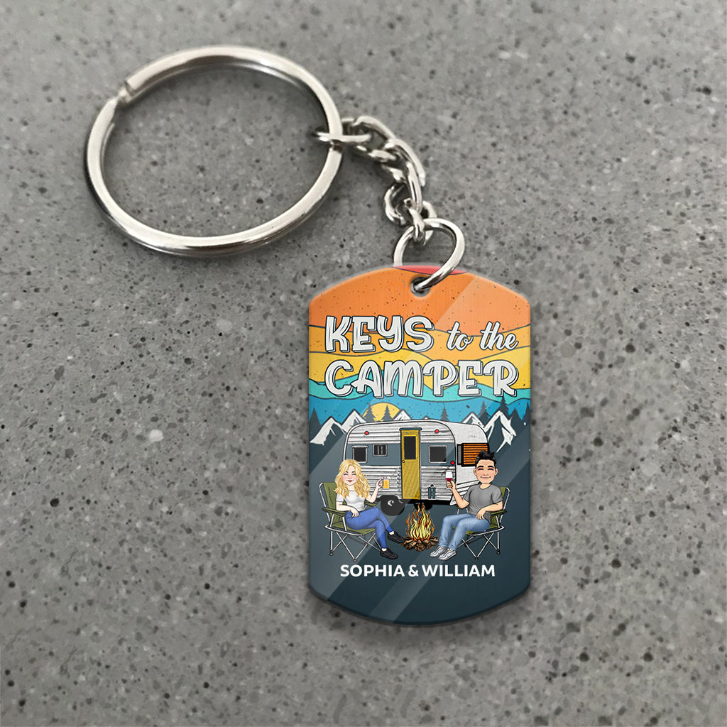 Keys To The Camper - Personalized Camping Keychain