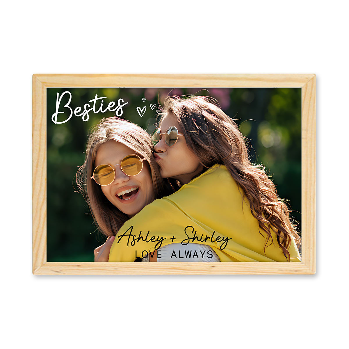 Besties Love Always - Personalized Bestie Light Photo Frame