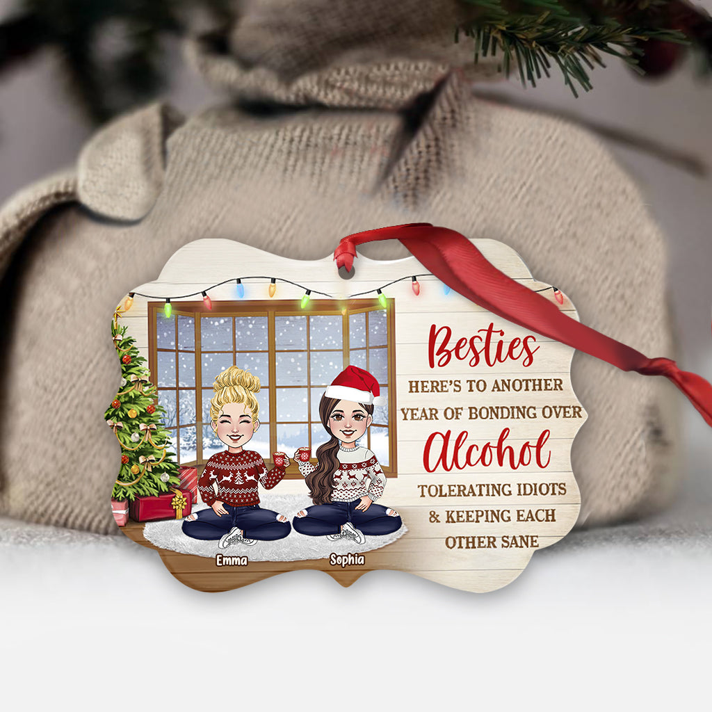 Personalized Christmas Gift For Best Friends Ornament, Best