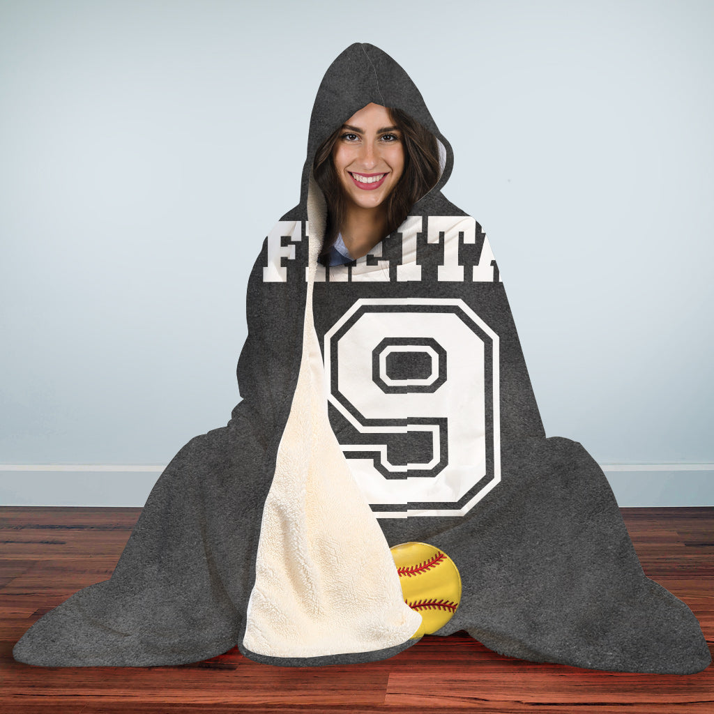 Sport Lovers Go Team - Personalized Softball Hooded Blanket